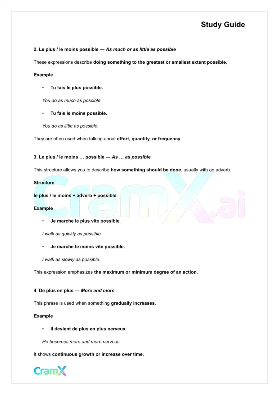 French I - Comparisons, page 4