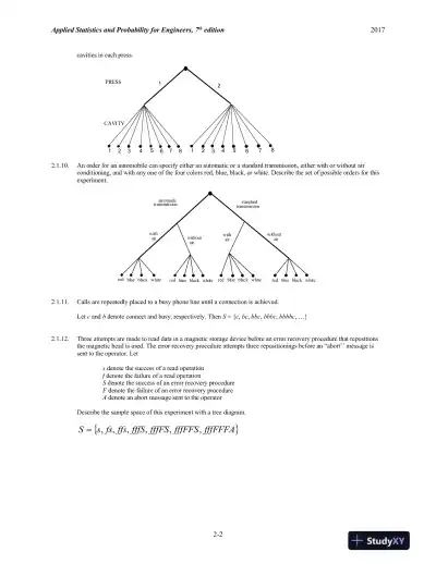 Solution Manual for Applied Statistics and Probability for Engineers, 7th Edition - Page 3 preview image