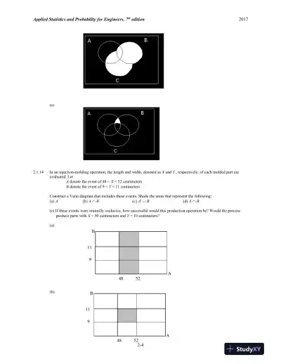 Solution Manual for Applied Statistics and Probability for Engineers, 7th Edition - Page 5 preview image