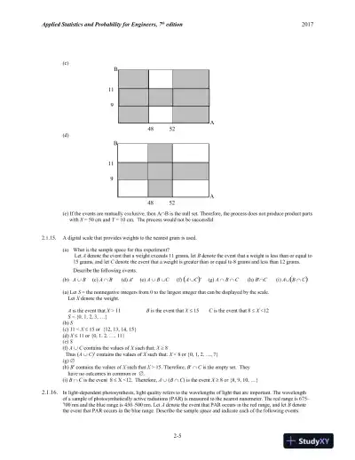Solution Manual for Applied Statistics and Probability for Engineers, 7th Edition - Page 6 preview image
