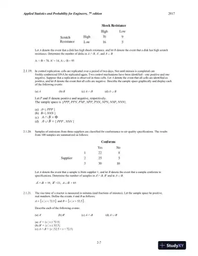 Solution Manual for Applied Statistics and Probability for Engineers, 7th Edition - Page 8 preview image