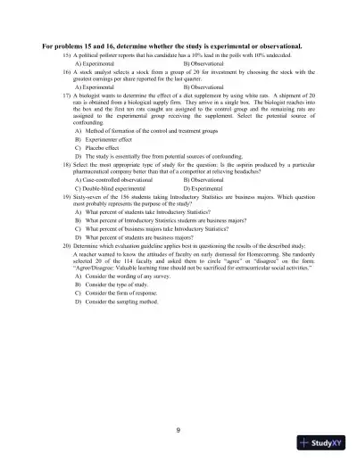Statistical Reasoning for Everyday Life, 5th Edition Test Bank - Page 12 preview image