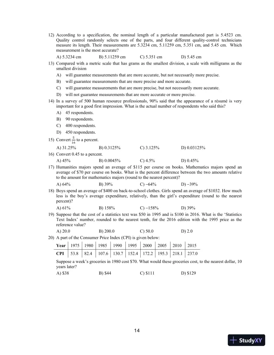 Statistical Reasoning for Everyday Life, 5th Edition Test Bank, page 17