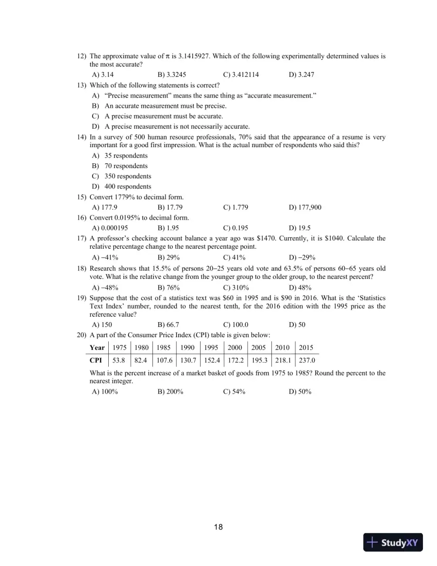 Statistical Reasoning for Everyday Life, 5th Edition Test Bank, page 21