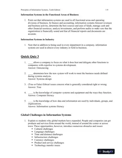 Principles Of Information Systems, 10th Edition Lecture Notes - Page 10 preview image