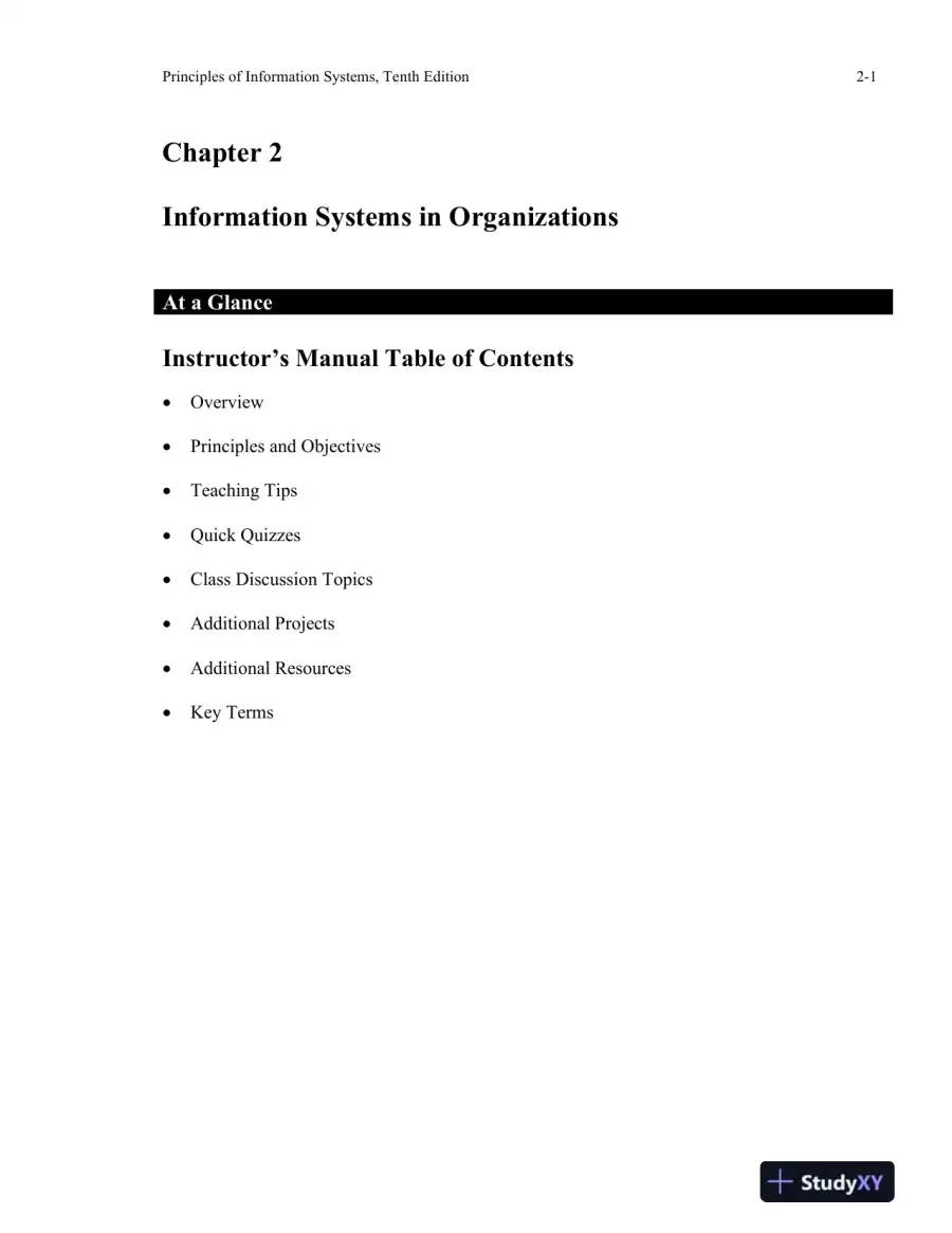 Principles Of Information Systems, 10th Edition Lecture Notes, page 15