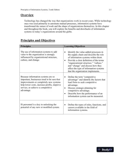 Principles Of Information Systems, 10th Edition Lecture Notes - Page 16 preview image