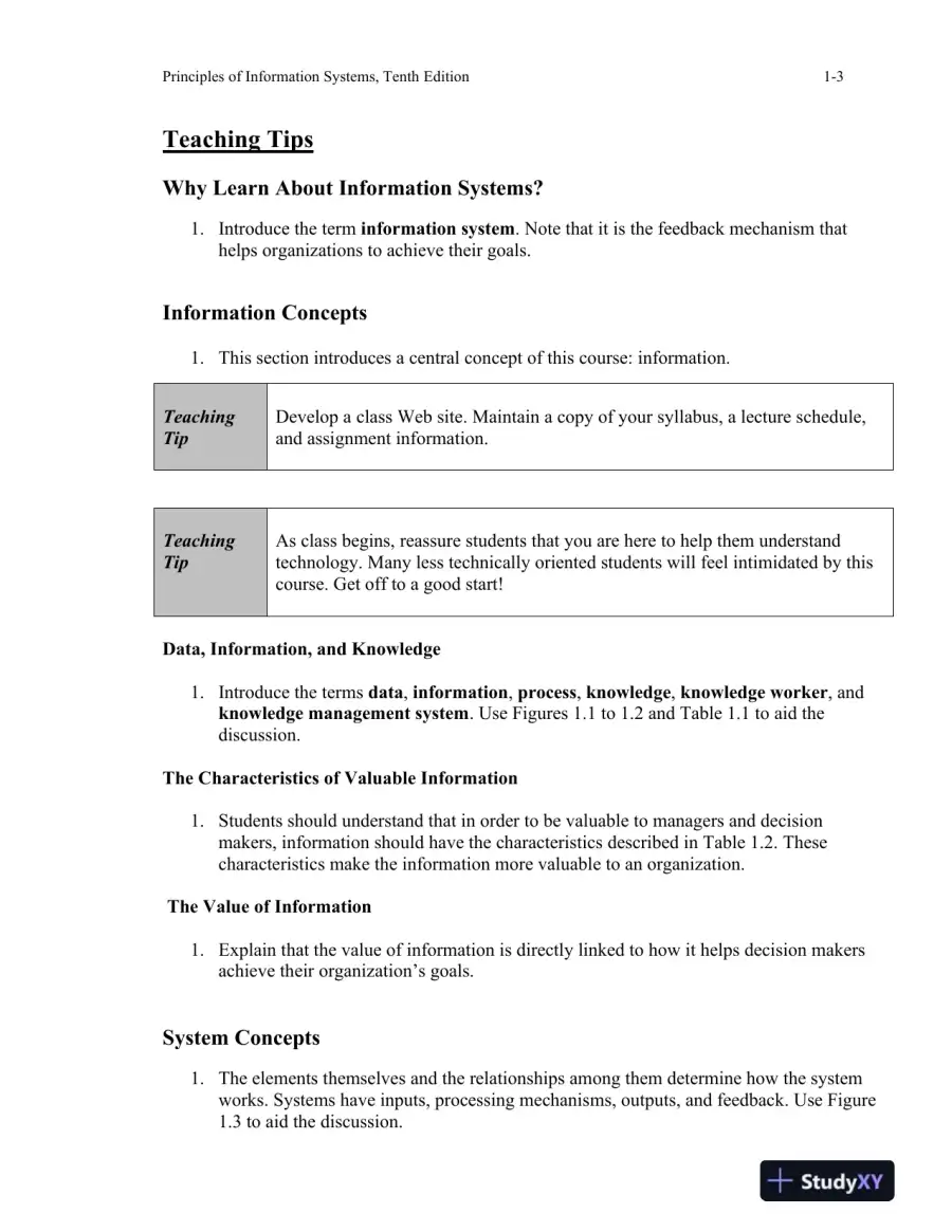 Principles Of Information Systems, 10th Edition Lecture Notes, page 4