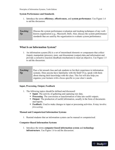 Principles Of Information Systems, 10th Edition Lecture Notes - Page 5 preview image