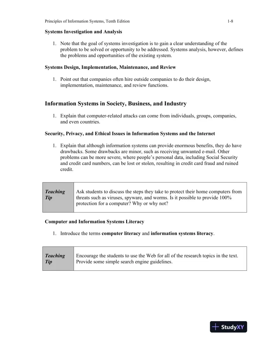 Principles Of Information Systems, 10th Edition Lecture Notes, page 9