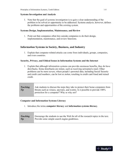 Principles Of Information Systems, 10th Edition Lecture Notes - Page 9 preview image