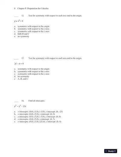 Test Bank for Calculus, 10th Edition - Page 12 preview image
