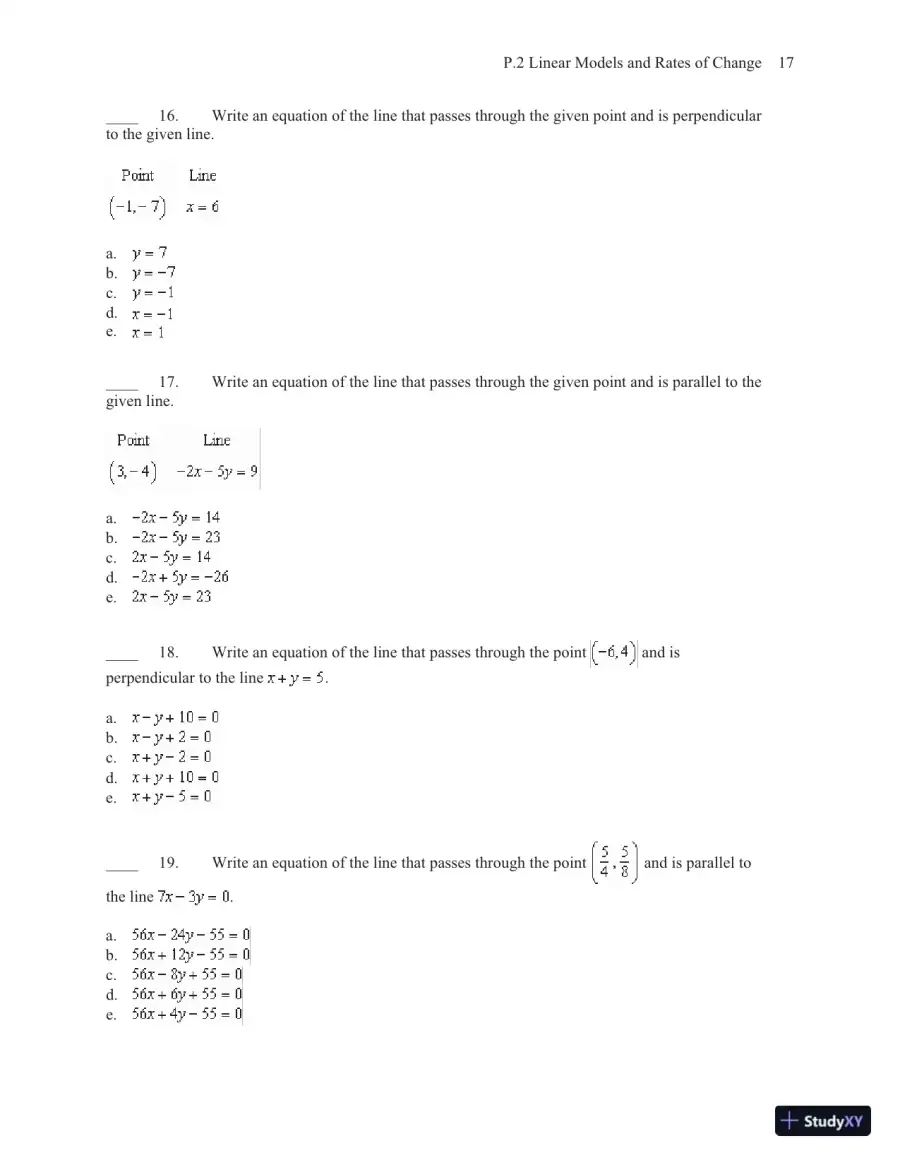 Test Bank for Calculus, 10th Edition, page 21