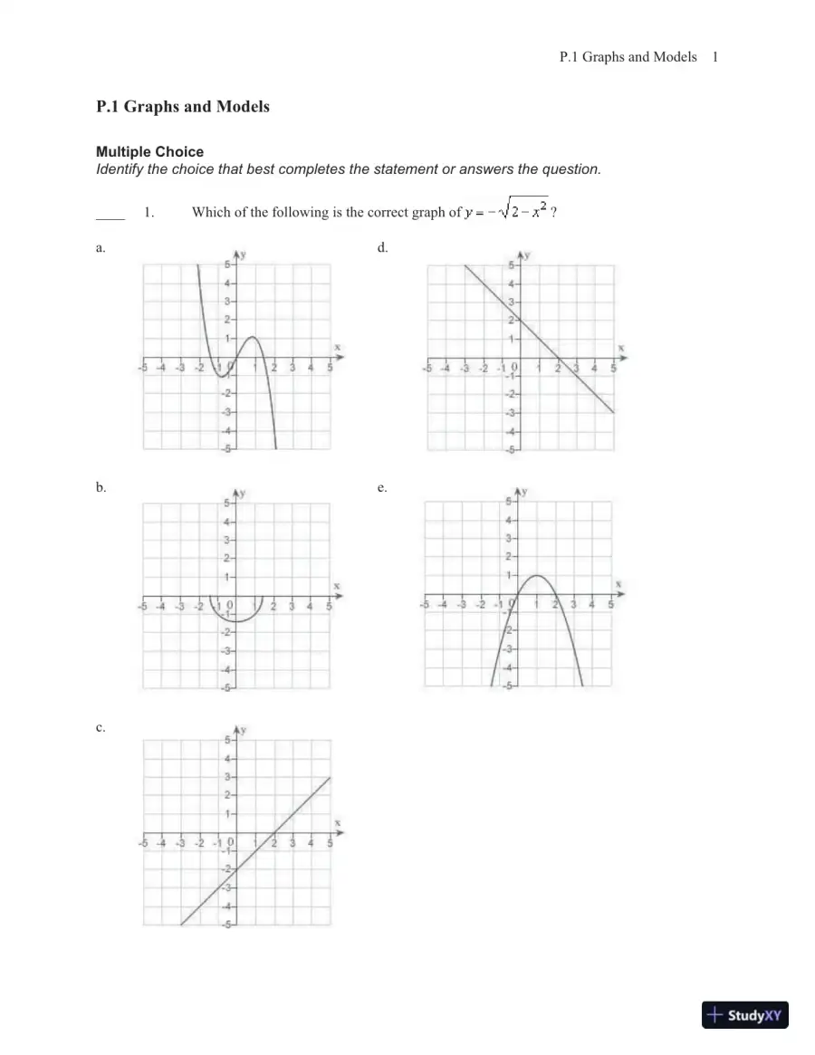 Test Bank for Calculus, 10th Edition, page 5
