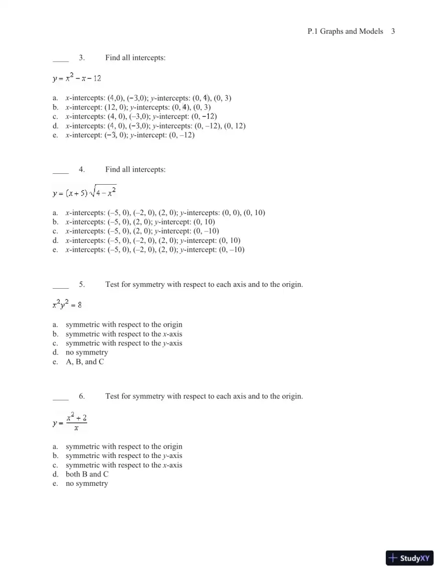 Test Bank for Calculus, 10th Edition, page 7