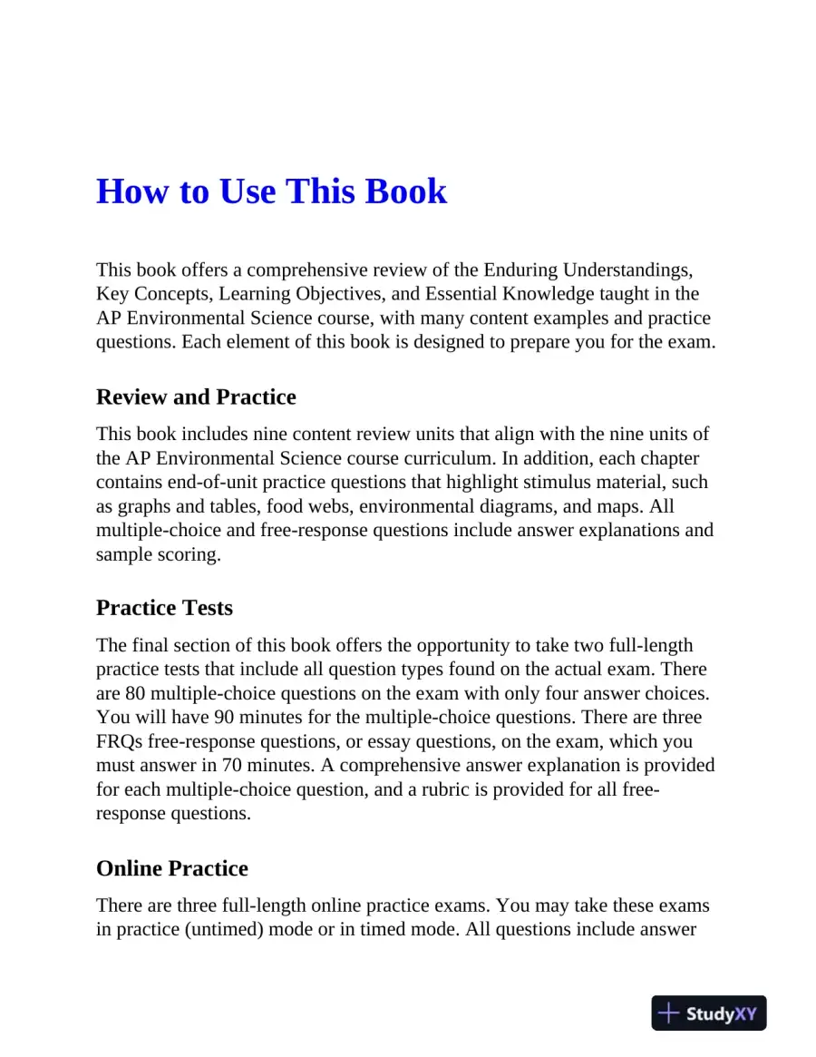 AP Environmental Science Premium, 2024: 5 Practice Tests + Comprehensive Review (2024), page 14