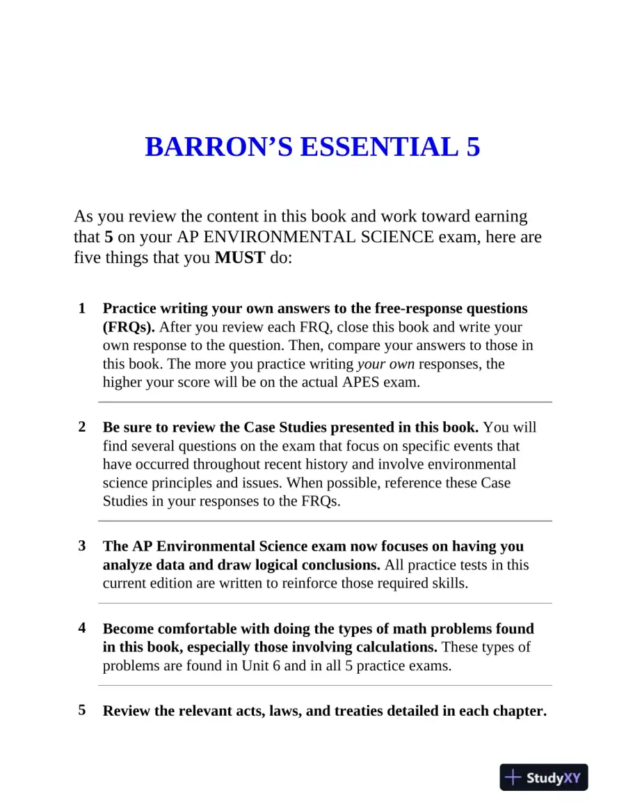 AP Environmental Science Premium, 2024: 5 Practice Tests + Comprehensive Review (2024), page 16
