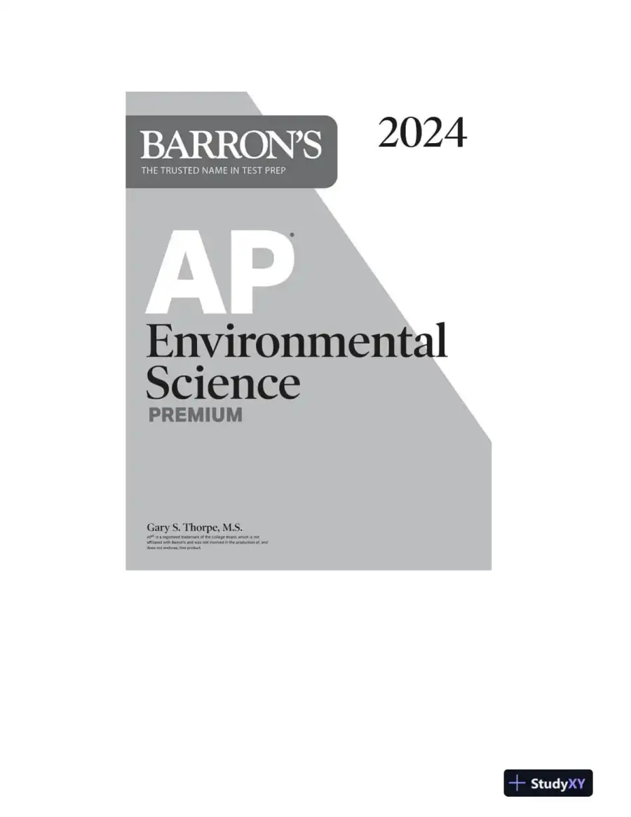 AP Environmental Science Premium, 2024: 5 Practice Tests + Comprehensive Review (2024), page 3