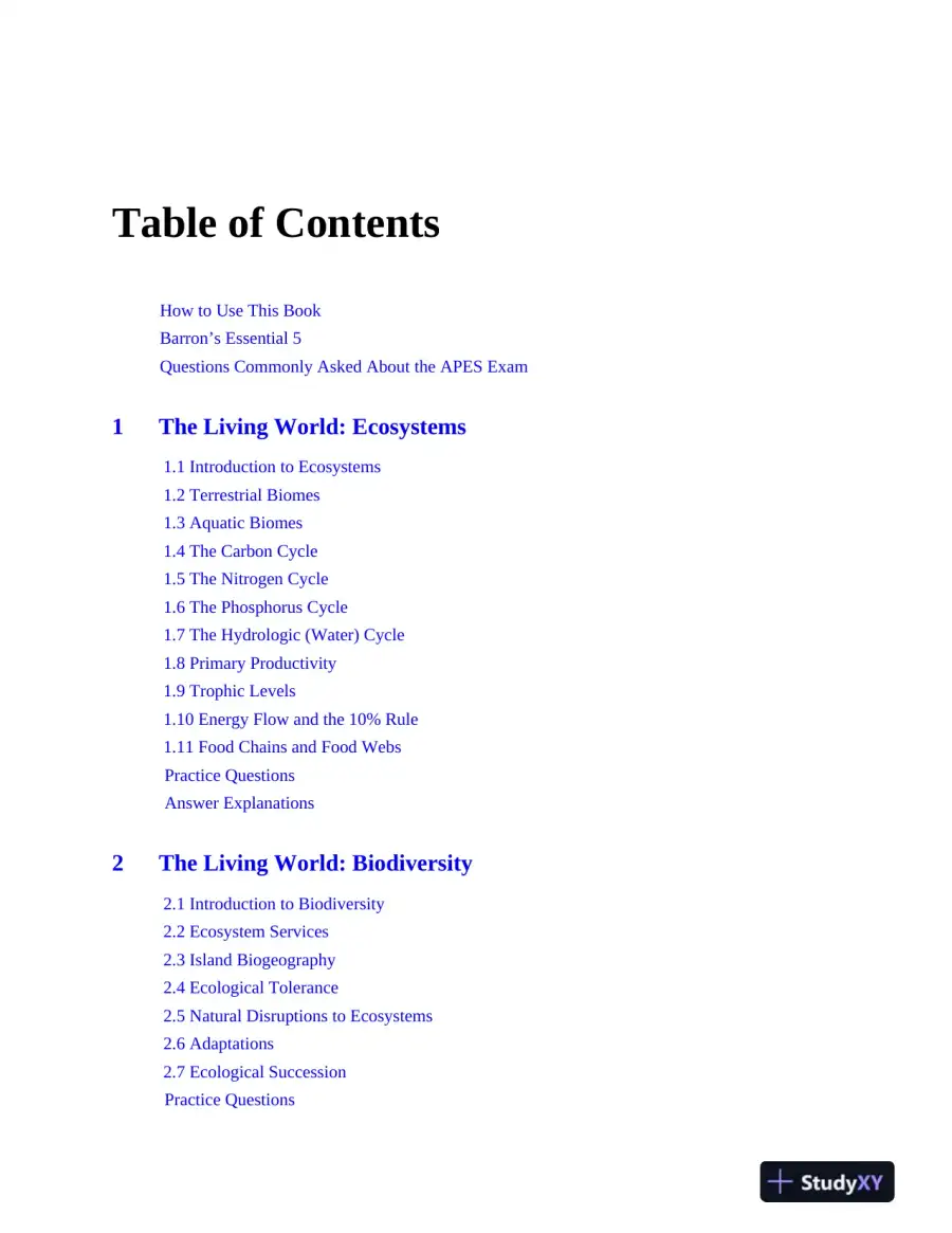 AP Environmental Science Premium, 2024: 5 Practice Tests + Comprehensive Review (2024), page 9