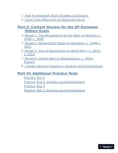 Princeton Review AP European History Prep, - The Princeton Review (2022) - Page 9 preview image