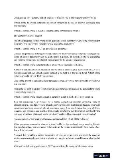 Liberty University BUSI 300 Test Exam 3 Complete Solution Correct Answer Key - Page 3 preview image