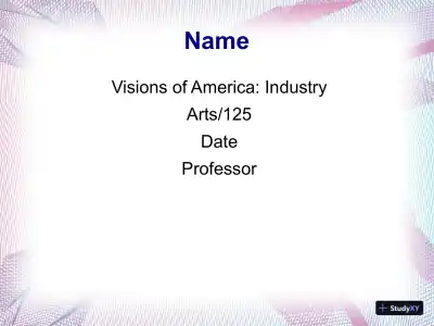 Visions Of America Arts/125 - Page 1 preview image