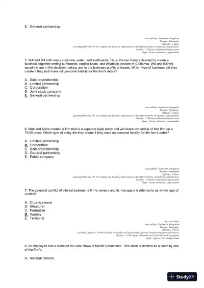 Essentials of Corporate Finance (Mcgraw-hill/Irwin Series in Finance, Insurance, and Real Estate) 9th Edition Test Bank - Page 14 preview image