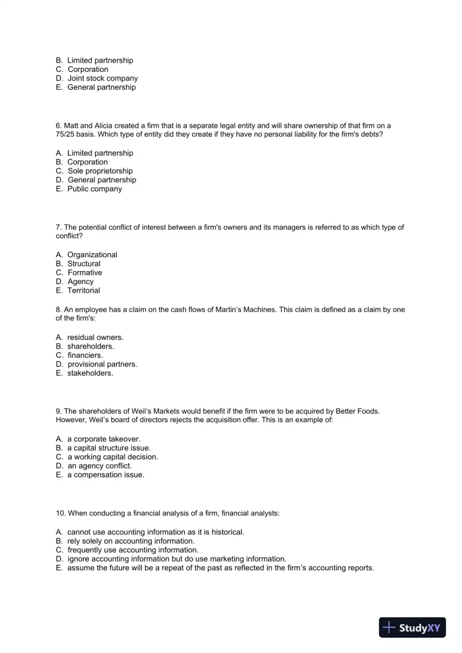Essentials of Corporate Finance (Mcgraw-hill/Irwin Series in Finance, Insurance, and Real Estate) 9th Edition Test Bank, page 3