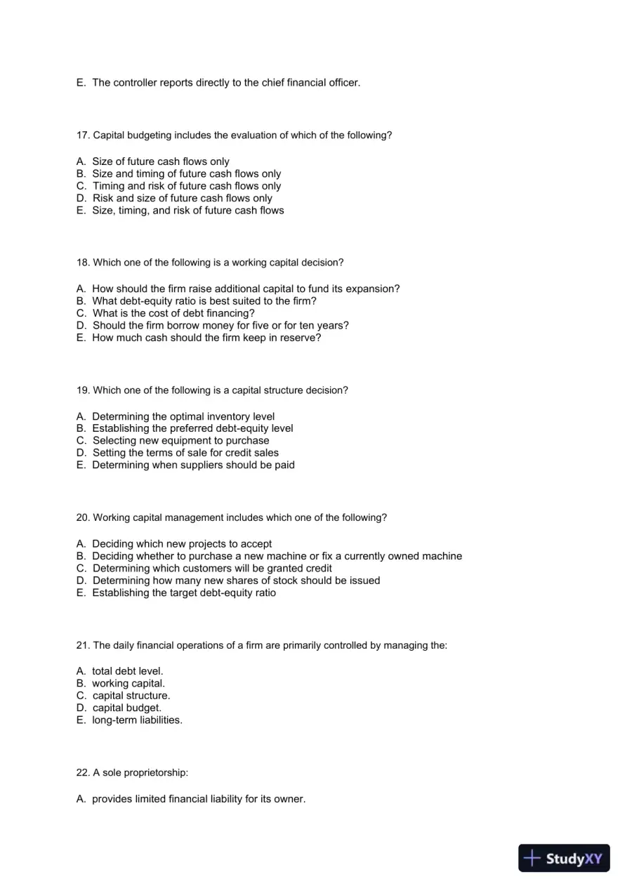 Essentials of Corporate Finance (Mcgraw-hill/Irwin Series in Finance, Insurance, and Real Estate) 9th Edition Test Bank, page 5