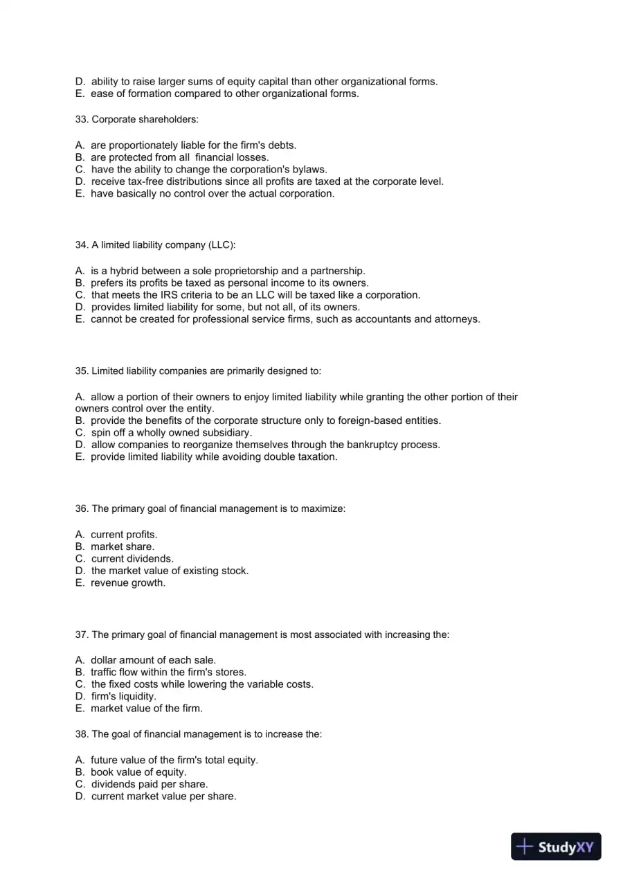Essentials of Corporate Finance (Mcgraw-hill/Irwin Series in Finance, Insurance, and Real Estate) 9th Edition Test Bank, page 8