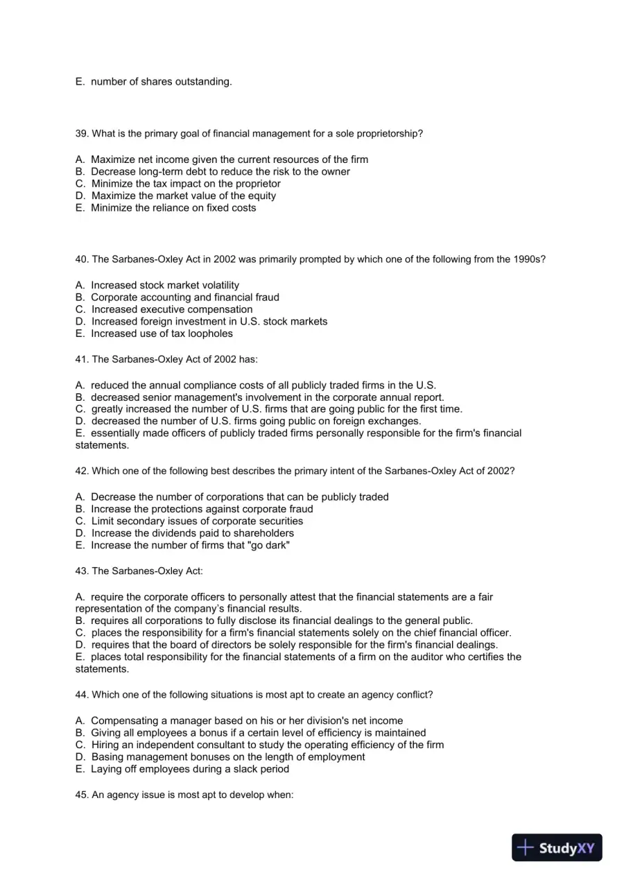 Essentials of Corporate Finance (Mcgraw-hill/Irwin Series in Finance, Insurance, and Real Estate) 9th Edition Test Bank, page 9