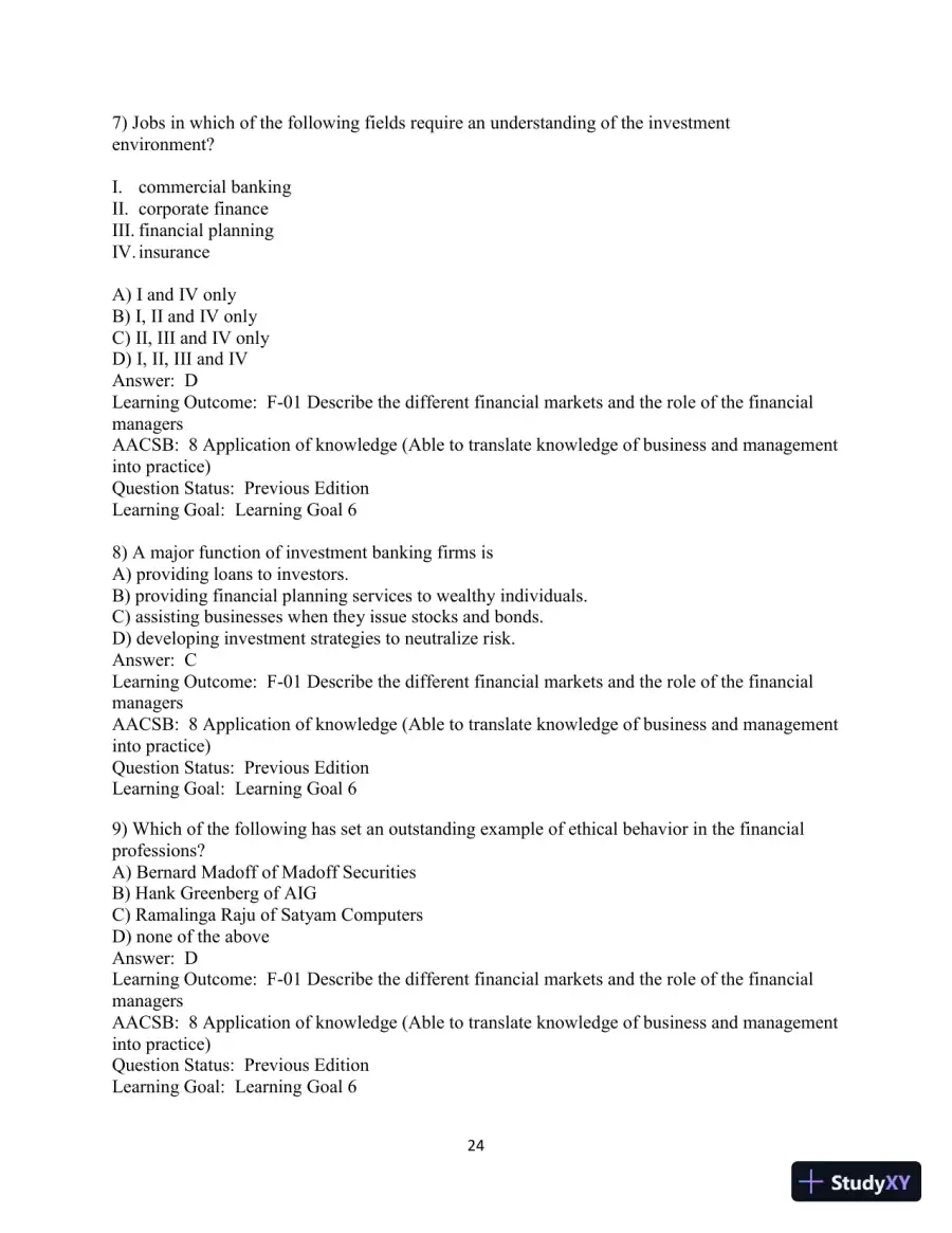 Test Bank For Fundamentals of Investing, 13th Edition, page 25