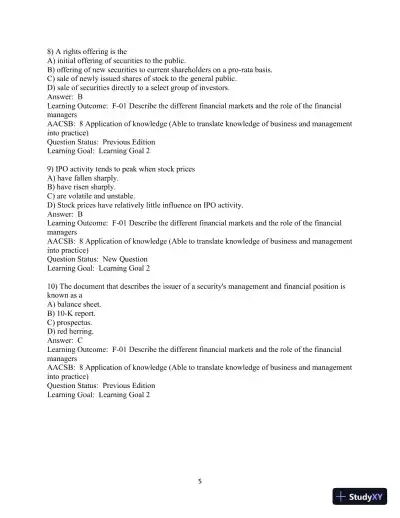 Test Bank For Fundamentals of Investing, 13th Edition - Page 31 preview image