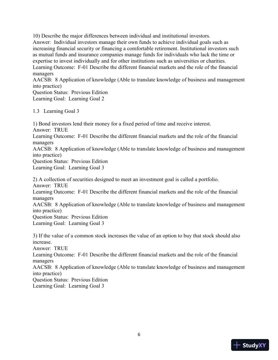 Test Bank For Fundamentals of Investing, 13th Edition, page 7