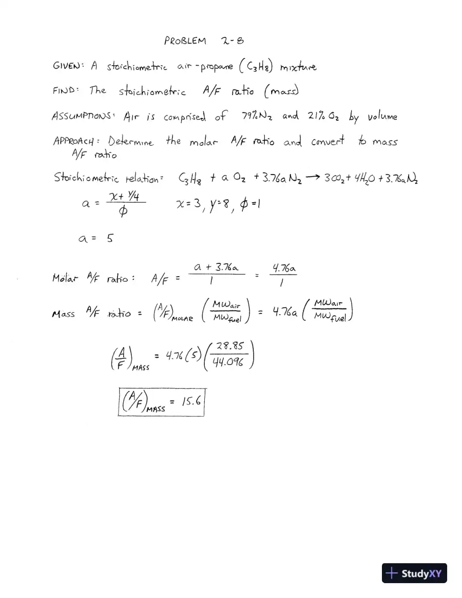 Solution Manual For An Introduction To Combustion: Concepts And Applications, 3rd Edition, page 11