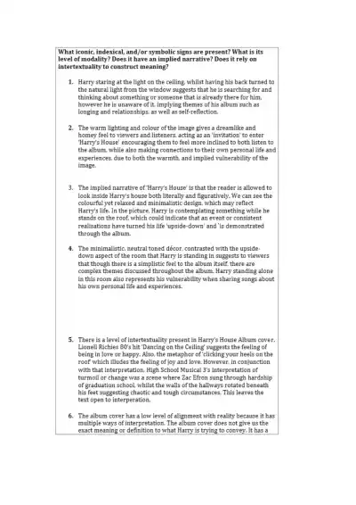 Analysis of Harrys House Album Cover - Page 2 preview image