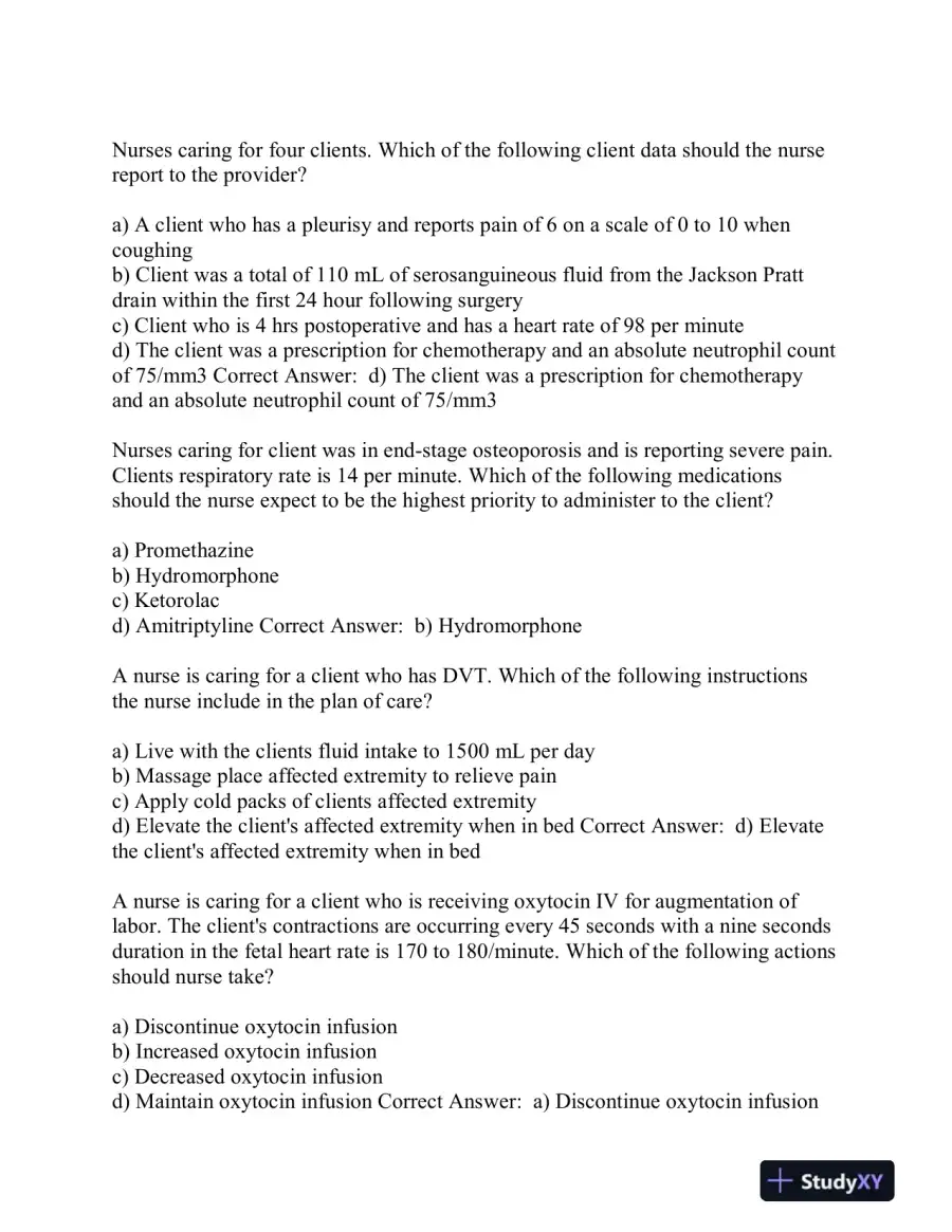 2020 ATI Nursing Comprehensive Final Exam With Answers (152 Solved Questions), page 12