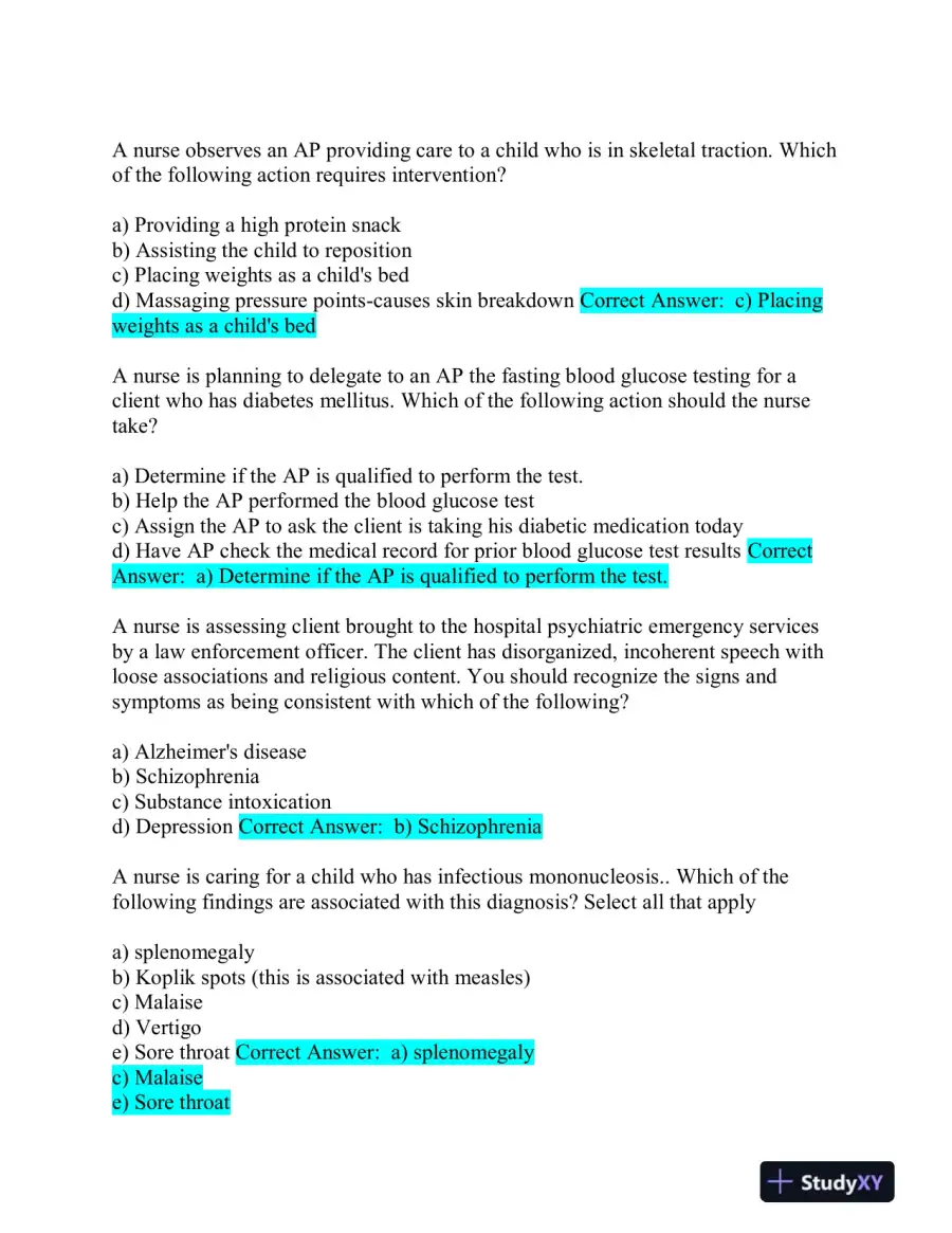 2020 ATI Nursing Comprehensive Final Exam With Answers (152 Solved Questions), page 8