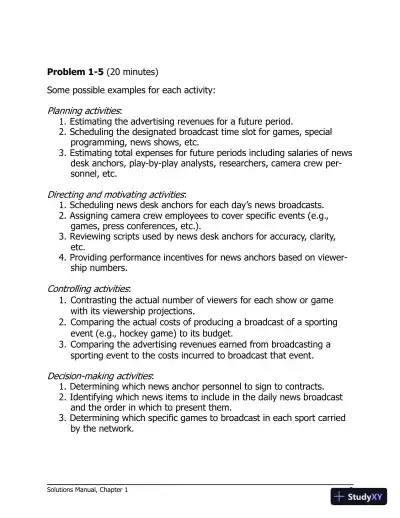 Managerial Accounting Tenth Canadian Edition Solution Manual - Page 10 preview image