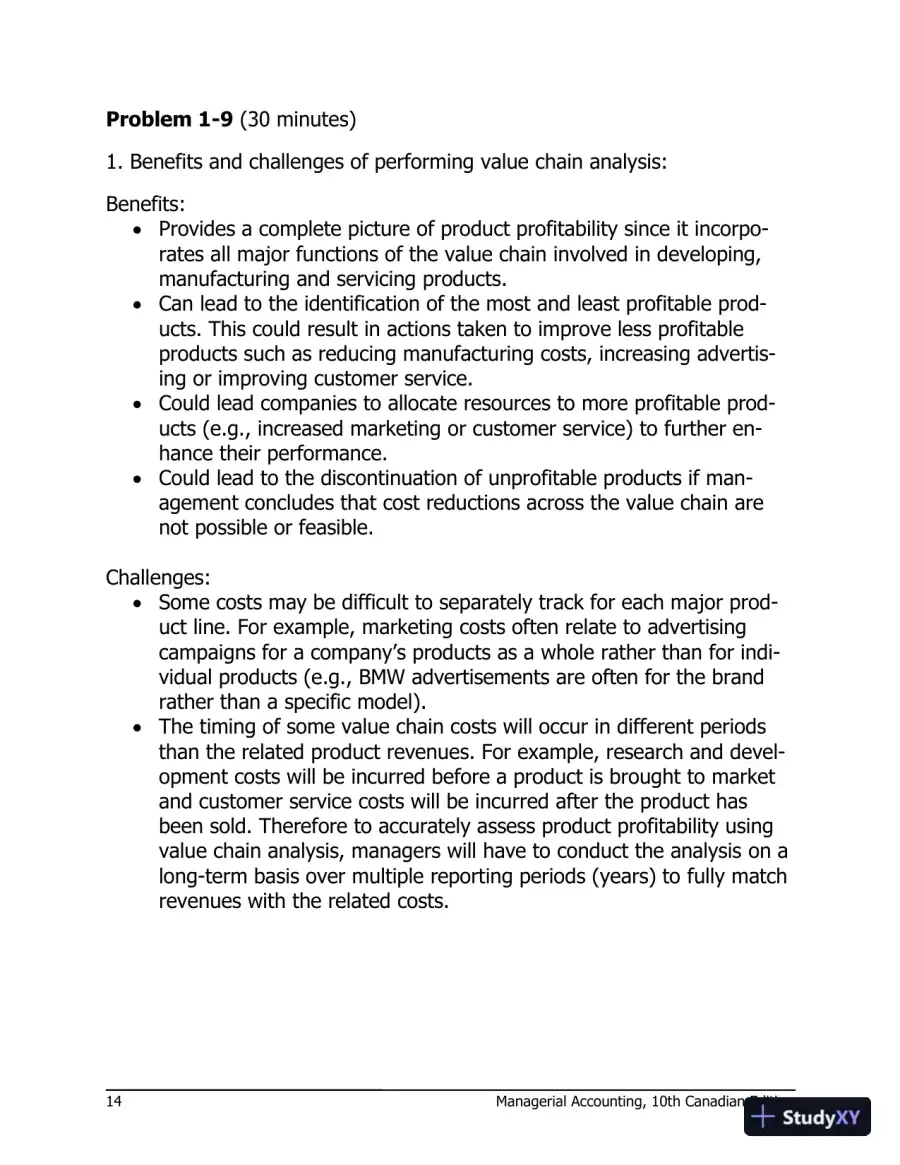 Managerial Accounting Tenth Canadian Edition Solution Manual, page 15