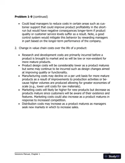 Managerial Accounting Tenth Canadian Edition Solution Manual - Page 16 preview image