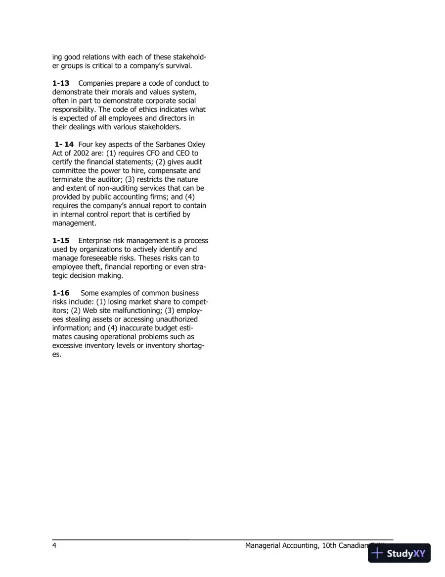 Managerial Accounting Tenth Canadian Edition Solution Manual, page 5