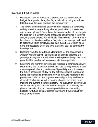 Managerial Accounting Tenth Canadian Edition Solution Manual - Page 6 preview image