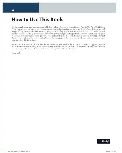 First Aid for the USMLE Step 2 Ck, Eleventh Edition (2022) - Page 14 preview image