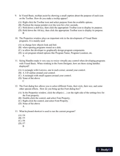 Test Bank for Introduction to Programming Using Visual Basic, 11th Edition - Page 10 preview image