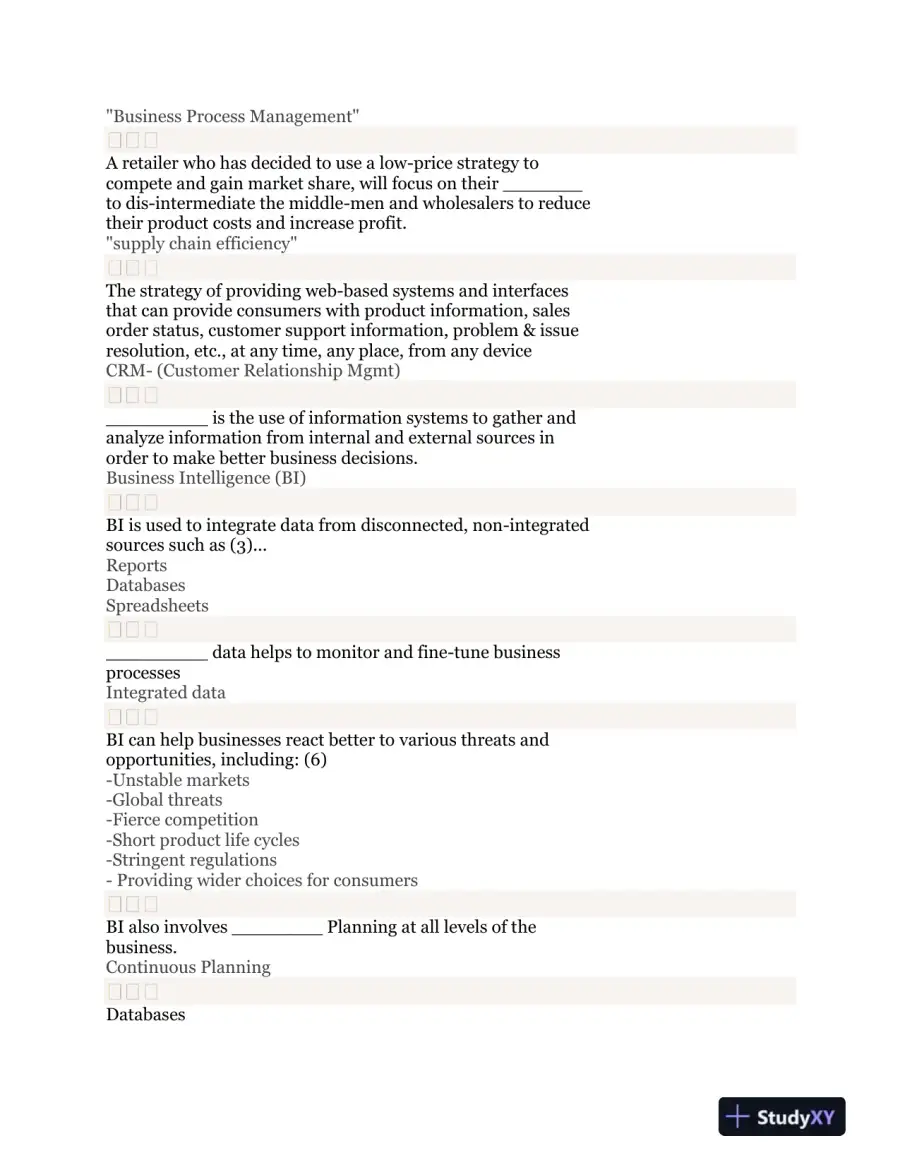 MIS 2101- Spring 2015 Final Exam, page 3