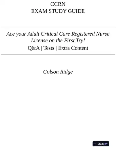CCRN Study Guide 2024-2025: 2 Practice Tests and Review Book (2023) - Page 3 preview image