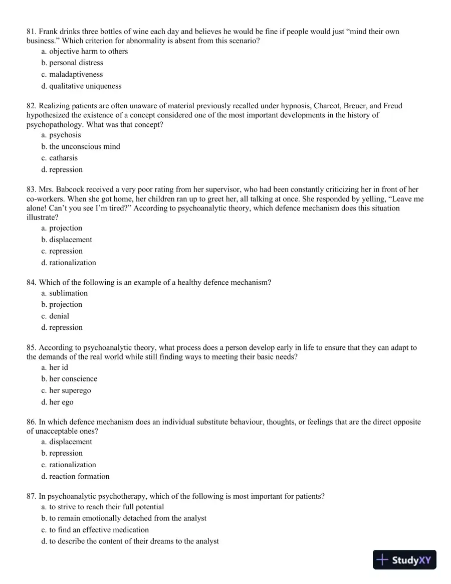 Abnormal Psychology: An Integrative Approach 5th Edition Test Bank, page 14