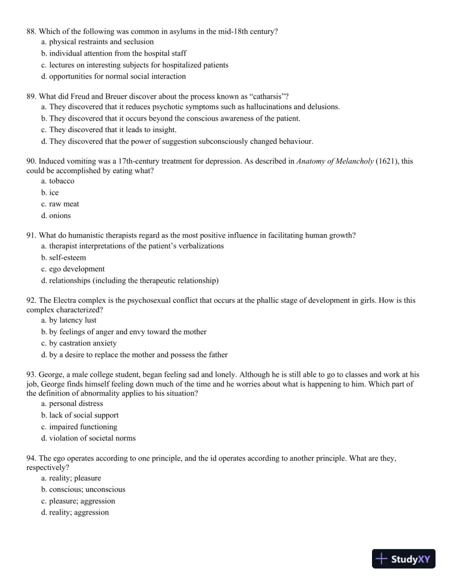 Abnormal Psychology: An Integrative Approach 5th Edition Test Bank, page 15