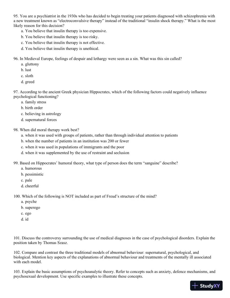 Abnormal Psychology: An Integrative Approach 5th Edition Test Bank, page 16